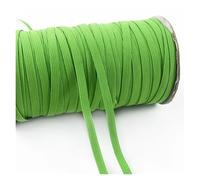 10/20M 3/6mm Flat Elastics Band for Hairband Bungee Cord Elastic Shoelaces Underwear Ribbon Strap Sewing Belt Pants Rubber Bands(Green,10Meters,6mm)