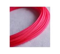 10/20m 3MM 4MM 6MM 8MM 10MM 12MM 16MM Flat PET Sleeves Braided Expandable Cable Wire Snakeskin Sleeving Black Red Blue Green Yellow(UV Pink,3MM,10 Meters)
