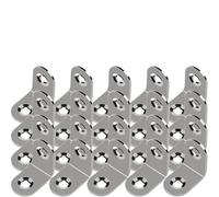 10/20pc Right Angle Bracket with Screw Stainless Steel Connectors Corner Brace Hardware Fasteners Furniture Cabinet Frame Support for Fixing and Repairing Furniture(20pcs,16*25mm)