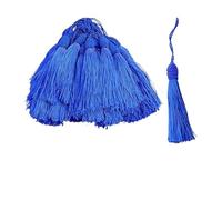 10/20Pcs 15cm Silky Floss Bookmark Tassels with Cord Loop Soft Knot Tassel for Making DIY Craft Accessory for Bookmarks,DIY Craft,Jewelry Making(BLUE,20Pcs)
