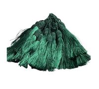 10/20Pcs 15cm Silky Floss Bookmark Tassels with Cord Loop Soft Knot Tassel for Making DIY Craft Accessory for Bookmarks,DIY Craft,Jewelry Making(Dark green,10Pcs)