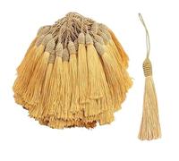 10/20Pcs 15cm Silky Floss Bookmark Tassels with Cord Loop Soft Knot Tassel for Making DIY Craft Accessory for Bookmarks,DIY Craft,Jewelry Making(Yellow,10Pcs)