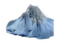 10/20Pcs 15cm Silky Floss Bookmark Tassels with Cord Loop Soft Knot Tassel for Making DIY Craft Accessory for Bookmarks,DIY Craft,Jewelry Making(Sky Blue,20Pcs)