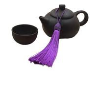 10/20Pcs 15cm Silky Floss Bookmark Tassels with Cord Loop Soft Knot Tassel for Making DIY Craft Accessory for Bookmarks,DIY Craft,Jewelry Making(PURPLE,10Pcs)