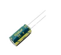 10-20pcs 25V 1500UF 10 * 20MM Low ESR/Impedance High Frequency Aluminum Electrolytic Capacitor 10 * 20MM 25V 470UF 20% Energy storage elements (Size : 10PCS)