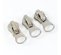 10/20Pcs 3# 5# 8# Zipper Sliders for Nylon Resin Metal Silver Zippers Slider Pull Luggage Tape Zip Puller for Purse, Clothes, Jeans, Luggage(Silver01,FORMETALZIPS_NO3-10PCS)