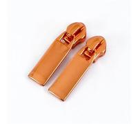 10/20Pcs 3#5# Nylon Zipper Slider Garment Decor Zippers Pull Head Multiple Color Zip Heads for Bag DIY Sewing for Purse, Clothes, Jeans, Luggage(Orange,20PCS_NO3)