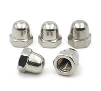 10/20PCS 304 M3 M4 M5 M6 M8 M10 M12 M14 M16 M18 A2-70 Stainless Steel Cap Decorative Dome Head Nut Round Ball Head Acorn Nuts(20PCS,M4)