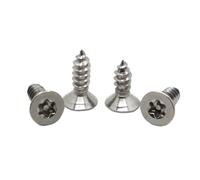 10-20pcs 304 Stainless Steel Six Lobe Security Flat Countersunk Head Pin Self-tapping Wood Screws(13mm,M4.2 10pcs)