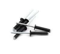 10/20pcs Black Aluminium Dome Round Head Pop Open Hollow Pull Blind Rivet Decoration Nail Rebite Rivet M2.4-M5(M3.2 20pcs,6mm)