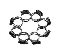 10/20pcs Black Worm Drive Hose Clamps for 3/8in. Stainless Steel Adjustable Fuel Pipe Line Size Clip Hoop Clamp lingh(20pcs 6-12mm)