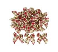 10/20Pcs Christmas Bows Xmas Tree Hanging Ornament Decorations for Home DIY Wreath Noel Navidad 2024 New Year Gift Wrap