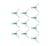 10/20Pcs Contactor Device For Double Hook Subline Splitter Line Bifurcation Swivels Anti Entanglements Fishing Tackle Fishing Line Space Bifurcation Swivels Rings Contactor Device For Double Hook Anti
