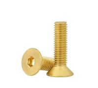 10/20pcs DIN7991 Brass Flat Screw M2 .5 M3 M4 M5 M6 M8 M10 Pure Hexagon Hex Allen Socket Countersunk Head Screws Bolts(5mm,M3 (20pcs))