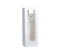 10-20pcs Kraft Paper Bag Oblong Shape Wine Gift Bag Carry Cord Pack Red Wine Contrast Color Translucent Visible Gift Bag for Champagne(Black White,10pcs)
