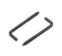 10/20pcs L Shaped Hooks Screw in Ceiling Hooks M2.4 M2.5 M2.8 M3.4 M3.7 M3.8 M4.7 Black 7 Shape Right Angle Hooks(M3.4x40mm 10pcs)