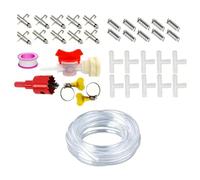 10/20PCS Leakproof Pet Drinking Kits Includes PVC Hose And Galvanized Coat Nipples Waterer For Rabbits Hamster Watering Drinking Water