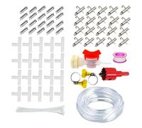 10/20PCS Leakproof Pet Drinking Kits Includes PVC Hose And Galvanized Coat Nipples Waterer For Rabbits Hamster Watering Automatic Watering Kits