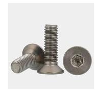 10-20pcs/lot M2 M2.5 M3 M4 M5 M6 Pure Titanium Hexagon Socket Countersunk/Flat Head Screw Ti Screws(20mm,M6 10pcs)