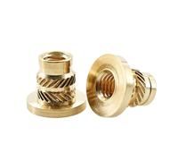 10/20pcs M2 .5 M3 M4 M5 M6 M8 Nopper Nut Copper Insert Knurled Laptop Brass (10PCS,M2.5x4.6x4.6x5.5)