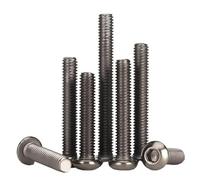 10/20pcs M2 .5 M3 M4 M5 M6 TA2 Titanium Pan Head Internal Hexagonal Screw Gr2 Pure Round Bolt Length 4-50mm(50mm,M5-10pcs)