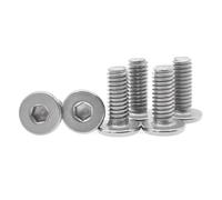10/20pcs M2.5 M3 M4 M5 TA2 Pure Titanium Ultra-thin Head Hexagonal Large Flat Head Screw Thread Length 4mm-30mm(10mm,M2.5-20pcs)