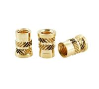 10/20pcs M2 M3 M4 M5 M6 M8 Brass Insert Nut Flange Hot Melt Heating Insertnut 3D Printer Laptop PC Nutsert Embed Injection Nuts Inserts(M3xL5.4xOD4.6,10Pcs)