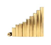 10/20PCS M2 N2.5 M3 M4 Brass Hex Male Female Standoff Board Pillar Double Pass Hexagon Thread PCB Motherboard Spacer Nut Hollow Column(33mm (20Pcs),M4)
