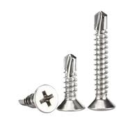 10/20PCS M3.5 M4.2 M4.8 M5.5 M6.3 410 Stainless Steel Self Tapping Dovetail Screw Flat Head Drilling Screw For Sheet Metal(4mm,M6.3-10pcs)