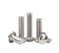 10/20PCS M3 M4 A2-70 304 Stainless Steel Hexagon Socket Head Button Allen Bolt Screw L=3 To 100mm ISO7380(60mm,M4 10pc)