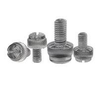 10/20Pcs M3 M4 M5 M6 M8 Acrylic Clear Transparent Nylon PA66 White Black Plastic Knurl Slotted Head Toolless Thumb Bolt Screw(20pcs M4x8)