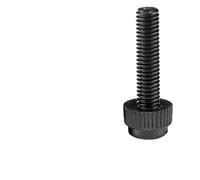 10/20Pcs M3 M4 M5 M6 M8 Acrylic Clear Transparent Nylon White Black Plastic Knurl Slotted Head Toolless Thumb Bolt Screw(Black,20pcs M3x25)