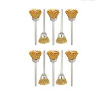 10/20Pcs Mini Brass Cup Wire Brush Set Polishing Tool 3mm Shank Non-Scratch(10Pcs)