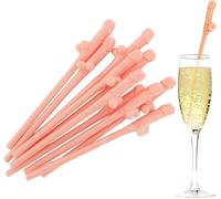 10/20PCS Party Straws,H-en Party Drinking Straws,Reusable Straw for Parties, Girls Cocktail Night Novelty Parties Accessories (Yellow,20)