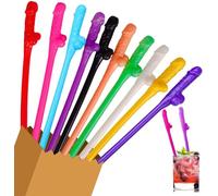 10/20PCS Party Straws,H-en Party Drinking Straws,Reusable Straw for Parties, Girls Cocktail Night Novelty Parties Accessories (Rainbow,20)