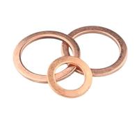 10/20pcs Red Copper Gasket Marine Meter Sealing Ring Flat Gasket Copper Metal Washer(20pcs 8x15x1.5)