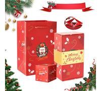 10-20pcs Red Green Christmas Surprise Money Pop up Gift Box, Folding Pop up Cash Boxes, Pop up Money Gift Box Christmas, for Poppers Xmas Decoration Family Party Game (A-red*20)
