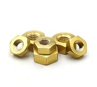 10/20pcs Solid Brass Copper Hex Hexagon Nuts M1 M1.2 M1.4 M1.6 M2 M2.5 M3 M4 M5 M6 M8 M10 M12 M14 M16 M18 M20 M22-24 DIN93(M2 x20pcs)