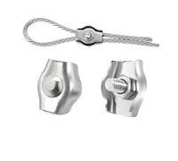 10/20pcs Stainless Steel 304 Cable Clamps Rust Resistant Removable Cover M2-M8 Threads for Wire Rope Fixing(M3-10PCS)