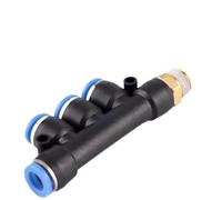 10/20PCS Threaded Five Way Quick Connector Tracheal Pneumatic Fittings for Cylinders(Pkb8-01 10PCS)