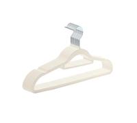 10/20Pcs Velvet Clothes Hangers Non-Slip Flocked Felt Solid Saving Closet Space(White,20PCS)