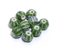 10/20pcs Watermelon Pumpkin Shape 12MM Ceramic Beads Porcelain China Specail Loose for Decoration Making DIY for DIY Earring Bracelet Jewelry Making(Color 17)
