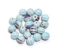 10/20pcs Watermelon Pumpkin Shape 12MM Ceramic Beads Porcelain China Specail Loose for Decoration Making DIY for DIY Earring Bracelet Jewelry Making(Color 8)
