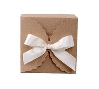 10/20Pcs Wave Solid Kraft Paper Candy Box,Wedding Favor Box,Folding Packaging.(10PcsPcs)