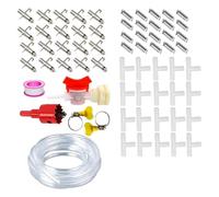 10/20Pieces Rabbits Drinking Systems Kits With AntiCorrosion Nipples Drinker And Flexible Hose For Small Animal Cage Use Automatic Watering Kits