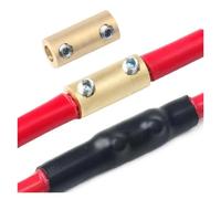 10/20Sets Brass Terminal Block with Heat Shrink Tubing 10/20/60/80A 1 In 1 Out High Power Splitter Quick Wire Connector(10pcs 60A S-4holes)