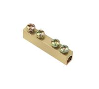 10/20Sets Brass Terminal Block With Heat Shrink Tubing 10/20/60/80A 1 In 1 Out Power Splitter Wire Connector(10pcs 60A S-4holes)