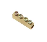 10/20Sets Brass Terminal Block With Heat Shrink Tubing 10/20/60/80A 1 In 1 Out Power Splitter Wire Connector(10pcs 80A S-4holes)