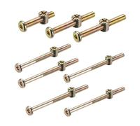 10/20Sets M6x40mm-110mm Furniture Bolt Nut Set Hex Socket Screw with Barrel Nuts Half/Full Thread Fastener Carbon Steel for Beds