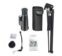 10-20X50 High Magnification Monocular Waterproof Super Zoom Telescope With Phone Holder For Hiking Travel Outdoor Monocle(With Metal tripod)